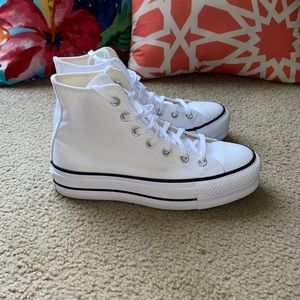 White Platform Converse Sneakers